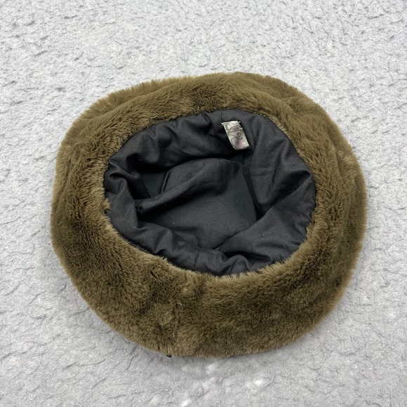 Free People Faux Fur Cowboy Hat Women's OS Brown Fuzzy Convertible Bucket Cap - Picture 6 of 10